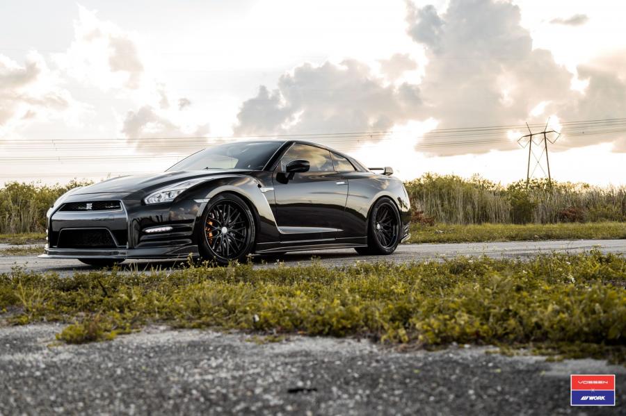 Nissan GT-R X Work in Black on Vossen Wheels (VWS-2) '2017